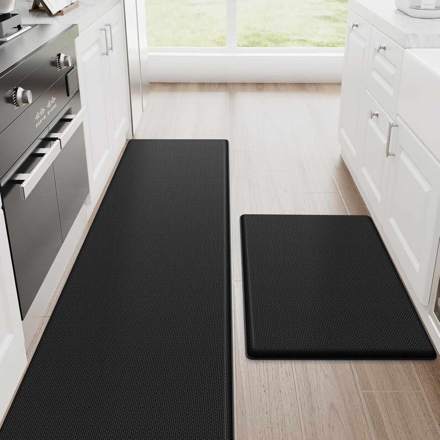 StepRite Anti-Fatigue Kitchen Mat 2-Piece Set Non-Slip Waterproof