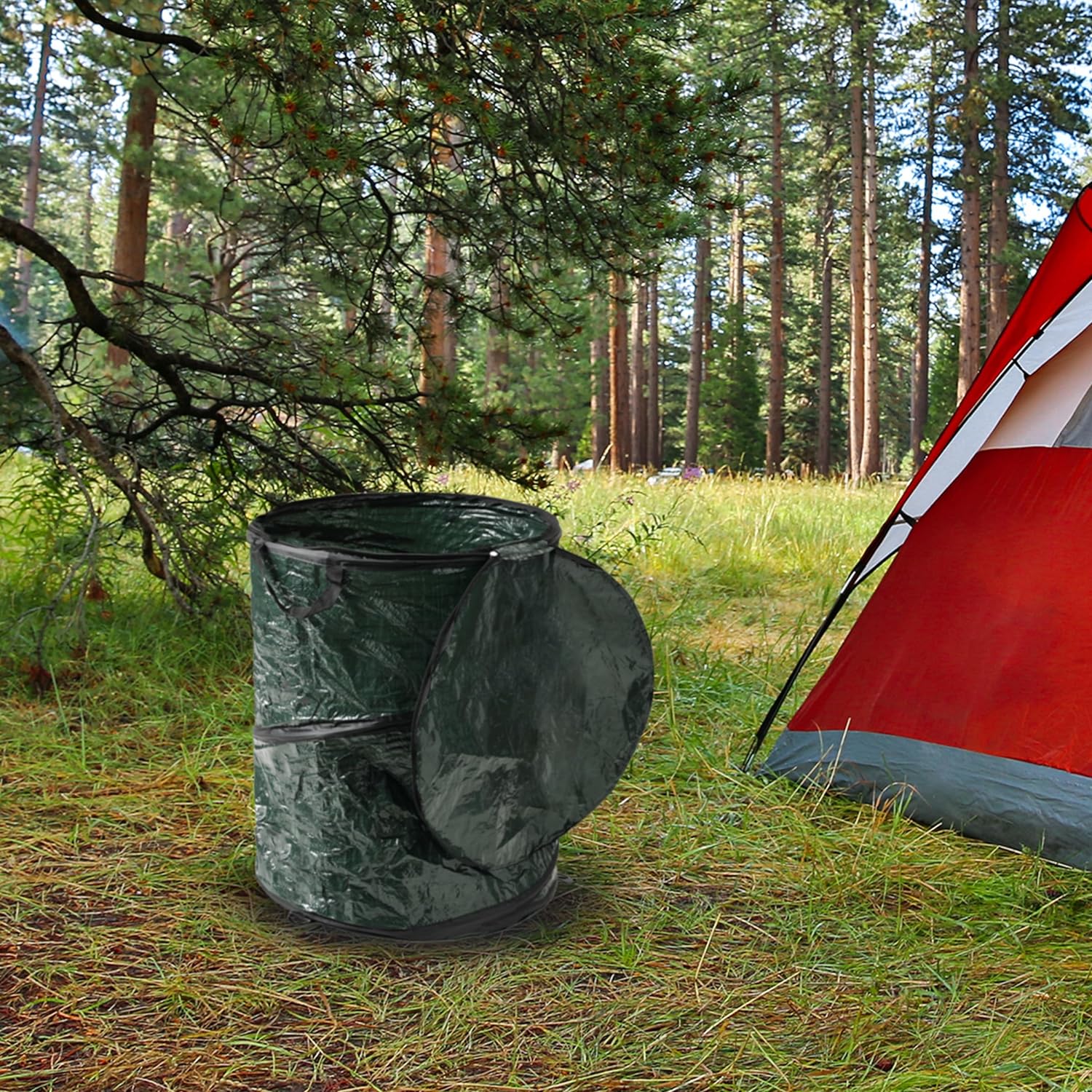 Wakeman Pop Up Collapsible Outdoor Trash Can