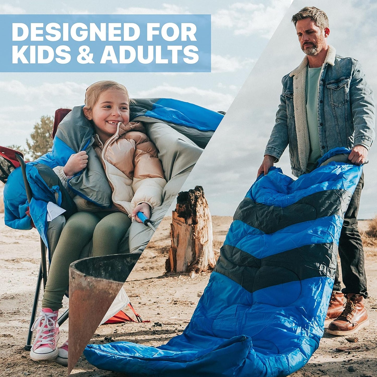 MalloMe Lightweight Waterproof Sleeping Bag for Camping and Hiking