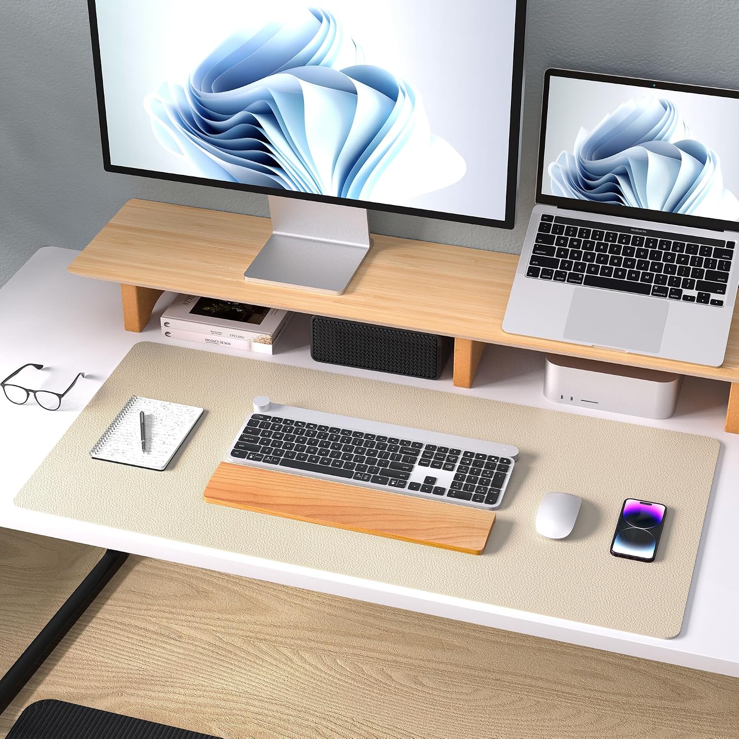 Aothia PU Leather Desk Pad Waterproof Non-Slip Mat