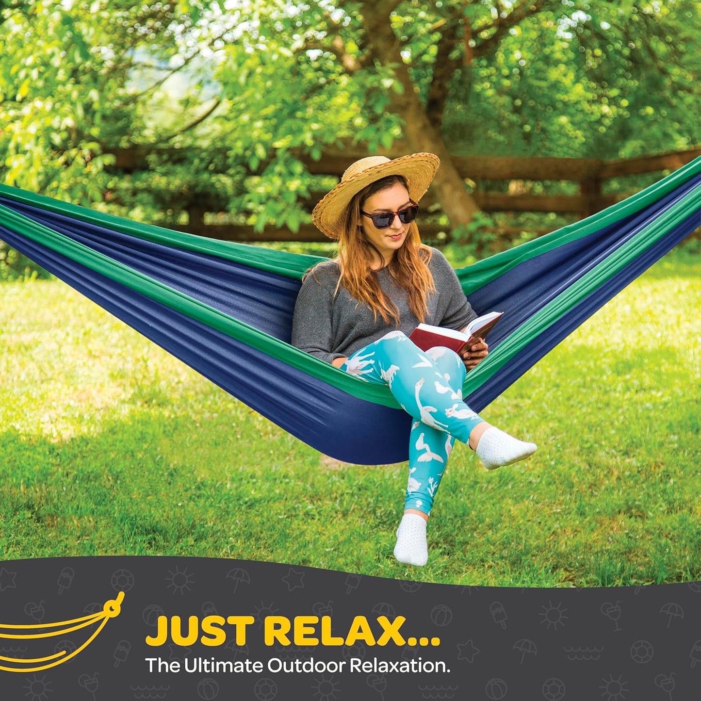 Sewanta Nylon Camping Hammock 400 lb Capacity for Outdoor Travel