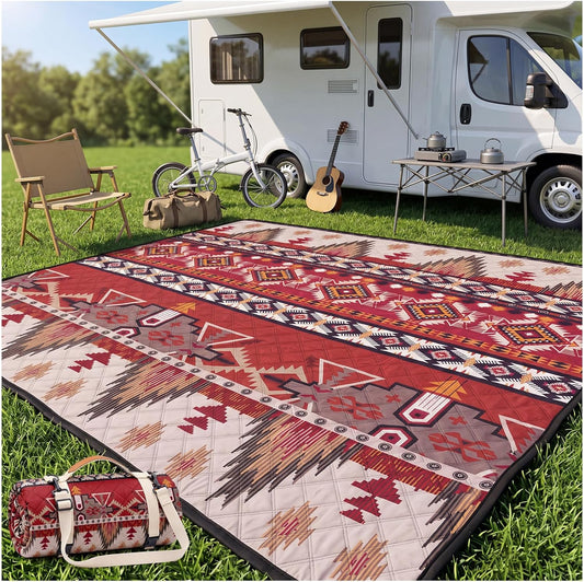 Genovega Waterproof Picnic Blanket 80x80 Inch Outdoor Camping Mat